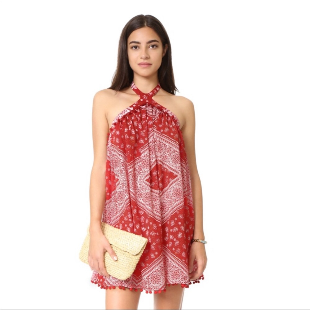Tularosa Holden dress in cherry red
